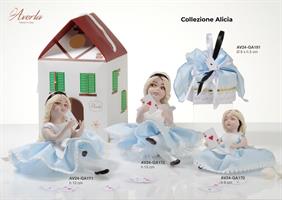 Bambola Alicia Mignon Seduta H.9 Cm In Porcellana Di Capodimonte Completa Di Scatola Casetta