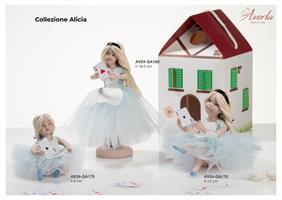 Bambola Alicia In Piedi Piccola H.18,5 Cm In Porcellana Di Capodimonte Con Gonna In Tulle Completa Di Scatola Casetta