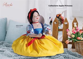 Apple Princess Seduta Max 19xH.24 Cm In Porcellana Di Capodimonte Completa Di Astuccio Cilindro