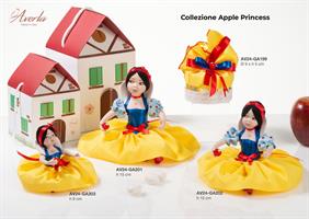 Apple Princess Media Seduta H.12 Cm In Porcellana Di Capodimonte Completa Di Scatola Casetta