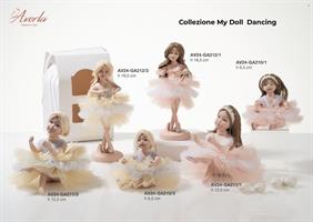 Ballerina Mignon Seduta Cipria H.9 Cm In Porcellana Di Capodimonte Completa Di Shopper Collezione My Doll Dancing