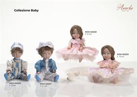 Bimbo Seduto Snodabile Con Tutina In Porcellana Di Capodimonte H.12 Cm Con Scatola Shopper
