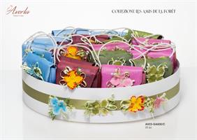 Cesto Con 22 Borsette Portaconfetti In Stoffa 11x7 Cm Collezione Les Amis De La Forêt