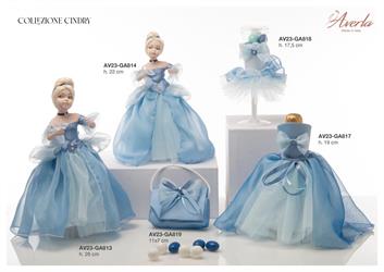 Borsetta Portaconfetti In Stoffa Color Azzurro 11x7 Cm Collezione Cindry