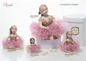 Ballerina Media Seduta In Porcellana Di Capodimonte Con Vestito Color Rosa Shock H.12 Cm Completa Di Scatola Collezione Charlotte