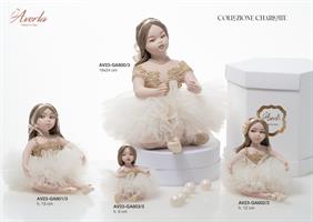 Ballerina Media Seduta In Porcellana Di Capodimonte Con Vestito Color Avorio H.12 Cm Completa Di Scatola Collezione Charlotte