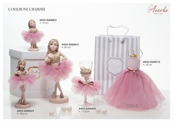 Ballerina In Piedi Mignon In Porcellana Di Capodimonte Con Vestito Color Rosa Shock H.13 Cm Completa Di Scatola Collezione Charlotte