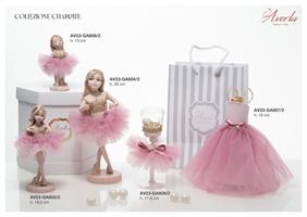 Calice Ballerina Con Vestito Rosa Shock H.17,5 Cm Collezione Charlotte