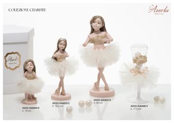 Calice Ballerina Con Vestito Avorio H.17,5 Cm Collezione Charlotte