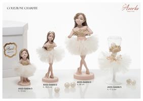 Calice Ballerina Con Vestito Avorio H.17,5 Cm Collezione Charlotte