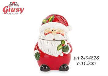 Barattolo Babbo Natale In Porcellana H.11,5 Cm 4*48