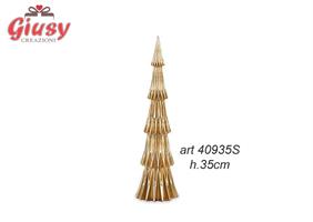 Albero Plissè In Resina Color Oro H.35 Cm 1*16