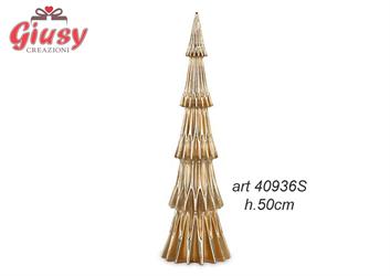 Albero Plissè In Resina Color Oro H.50 Cm 1*6