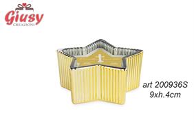 Stella Oro Con Candela Profumata 9xH.4 Cm Completa Di Scatola 1*24