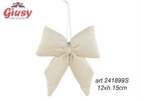 Appendino Fiocco In Velluto Color Burro 12xH.15 Cm 12*288