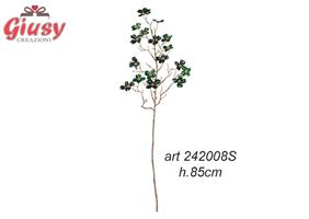 Ramo Artificiale Corniole Verde Laccato H.85 Cm 6*48