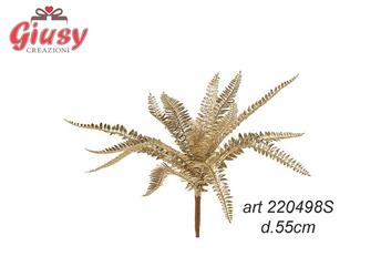 Set 12 Mazzolini Falce Artificiale Color Oro Con Glitter Diametro 55 Cm 6*48