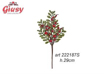 Pick Natalizio Con Vischio Rosso H.29 Cm 24*144