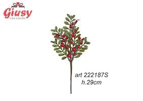 Pick Natalizio Con Vischio Rosso H.29 Cm 24*144