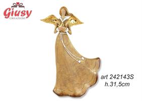 Angelo In Poliresina Color Oro H.31,5 Cm 2*24