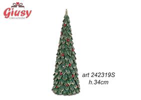 Albero Agrifoglio In Resina H.34 Cm 1*8