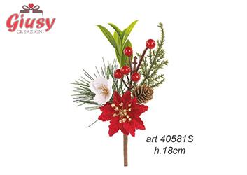 Pick Stella Natalizia Ed Elleboro Artificiale H.18 Cm 12*216