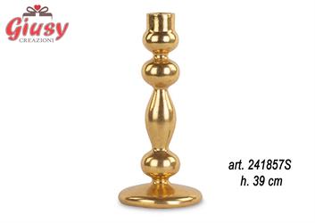 Portacandela Color Oro H.39 Cm 1*12