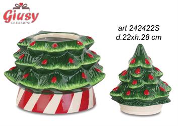 Barattalo Albero Di Natale In Porcellana D.22XH.28 Cm