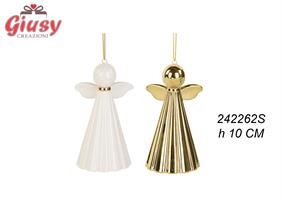 Appenidono Angelo Color Oro E Bianco 2 Soggetti Assosrtiti, 10 Cm    12*72