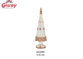 Albero In Resina Colore Bianco E Oro H 41 Cm     1*6