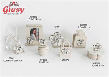 Bottiglia Profumatore In Legno Color Sabbia Con Sposi 7,5xH.11 Cm Completo Di Scatola