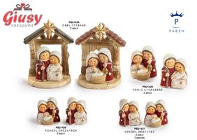 Natività Spiritosa In Resina, 2 Soggetti Assortti 3, Cm 24*240
