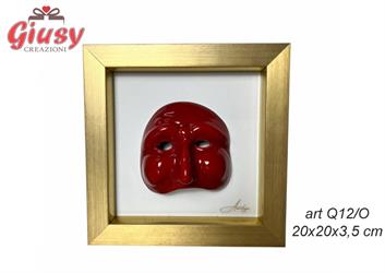 Quadretto Cornice Oro Di 20X20X3,5 Cm Con Pulcinella Max Completa Di Scatola