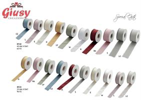 Nastro Raso Sfilacciato Effetto Seta Colore Cream 40MM X 15 MT 6*60
