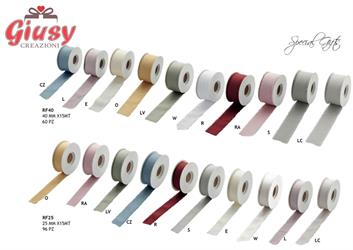 Nastro Raso Sfilacciato Effetto Seta Colore Verde  40MM X 15 MT 6*60