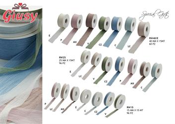 Nastro Chiffon  Colore Celeste 40MM X 15 MT 6*60