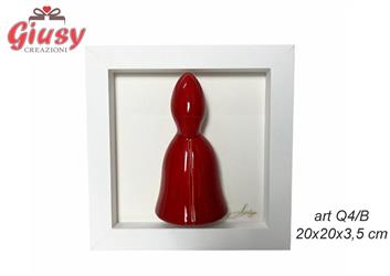 Quadretto Cornice Bianca 20X20X3,5 Cm Con San Gennaro Completo Di Scatola