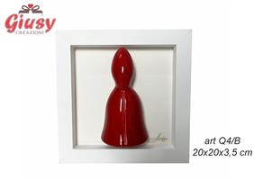 Quadretto Cornice Bianca 20X20X3,5 Cm Con San Gennaro Completo Di Scatola