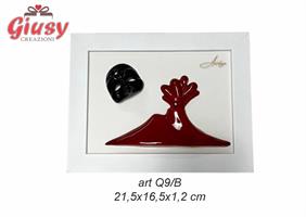 Quadretto Cornice Bianca 21,5X16,5X1,2 Cm Con Vesuvio E Maschere Completa Di Scatola