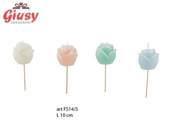 Candela Con Bamboo Quattro Soggetti Assortiti Larghezza 10 Cm 12*144