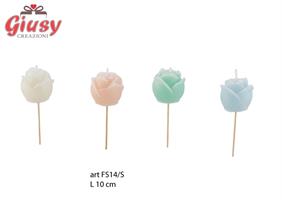 Candela Con Bamboo Quattro Soggetti Assortiti Larghezza 10 Cm 12*144