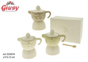 DOLCE MOKA S/3 H.12 C/BOX 3/24