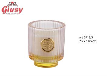 Candela Piccola Rosa 7,5X.H8,5 Cm 1*12