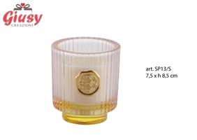 Candela Piccola Rosa 7,5X.H8,5 Cm 1*12