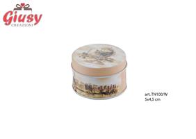 TIN BOX WORLD Ø6.5*4.5CM=240PZ