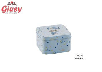 Scatolina In latta Boy 6x6x4 Cm 6*240
