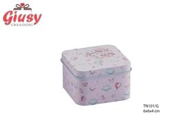 Scatolina In Latta Girl, 6X6X4 Cm 6*240