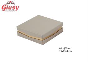 Scatola liscia Rosa 13x13x4 Cm