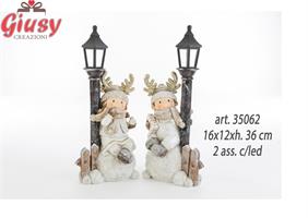 BIMBI NATALIZI RESINA C/LED 2 ASS.16x12xh.36 CM 2*