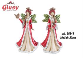 Angelo Natalizio In Resina 2 Soggetti Assortiti 10x8xH.20 Cm 2*16